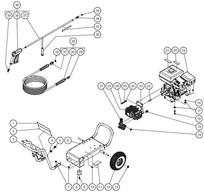 MITM JP-3003-3MKB pressure washer parts and manual